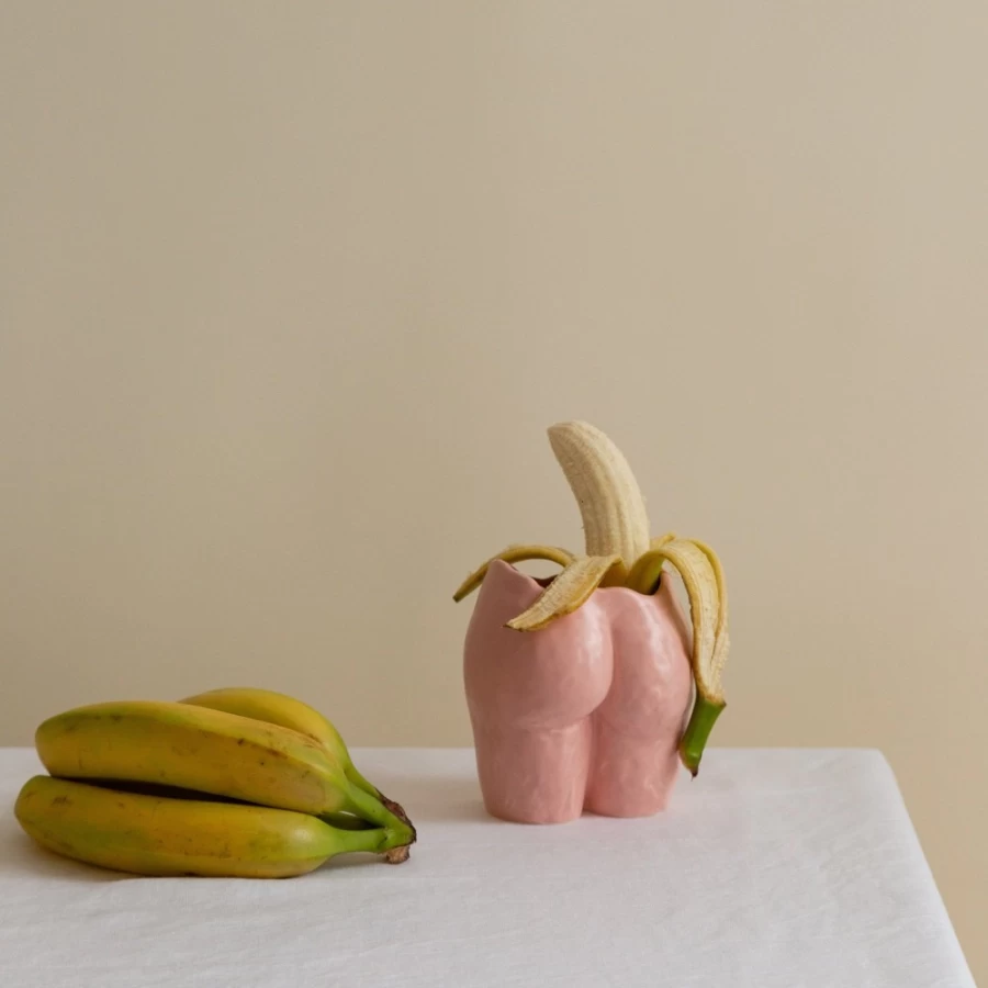 Anissa Kermiche Popotin Pot in Baby Pink - Ceramic Vase for Home Decor