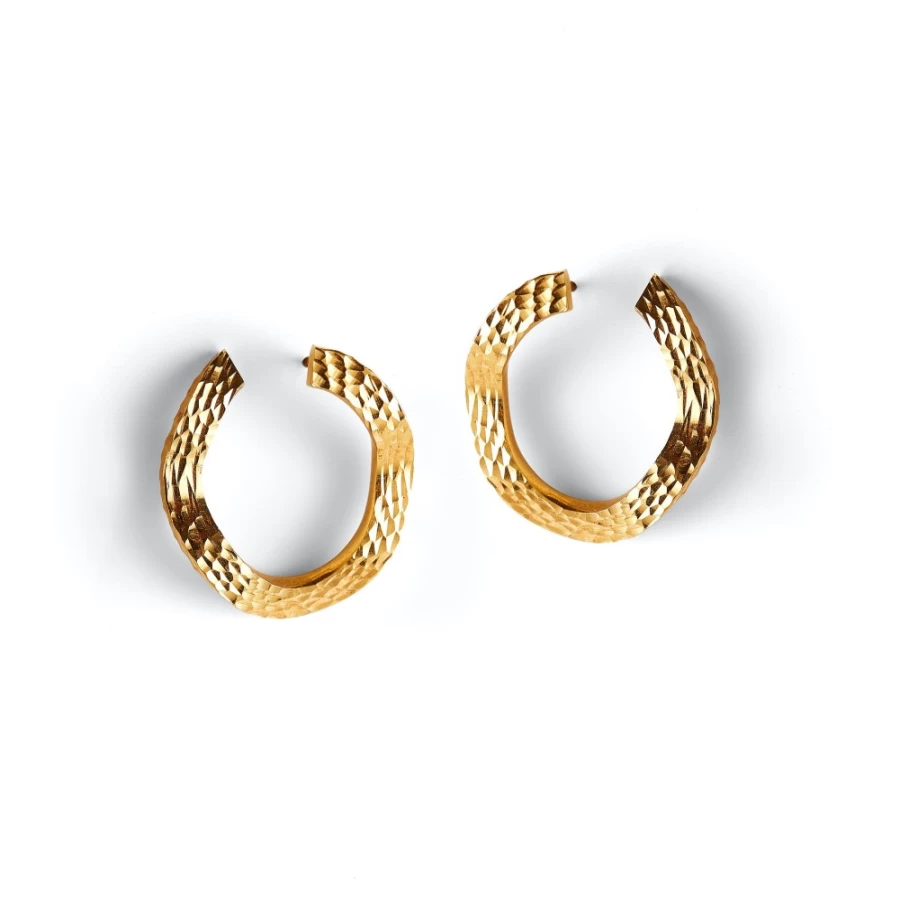 Anissa Kermiche Ecorce Doree Gold-Tone Earrings for Women - Luxury French Designer Jewelry