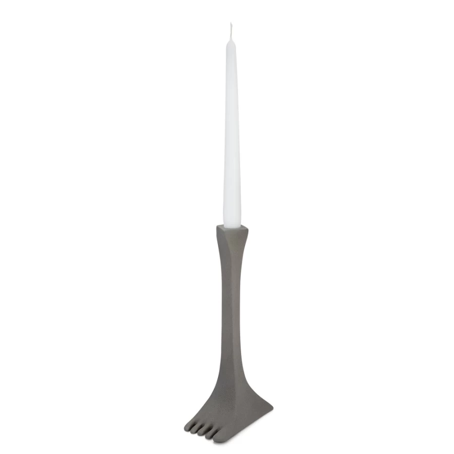 Anissa Kermiche Volcanic Stone Footsie Candlestick - Handcrafted Home Decor