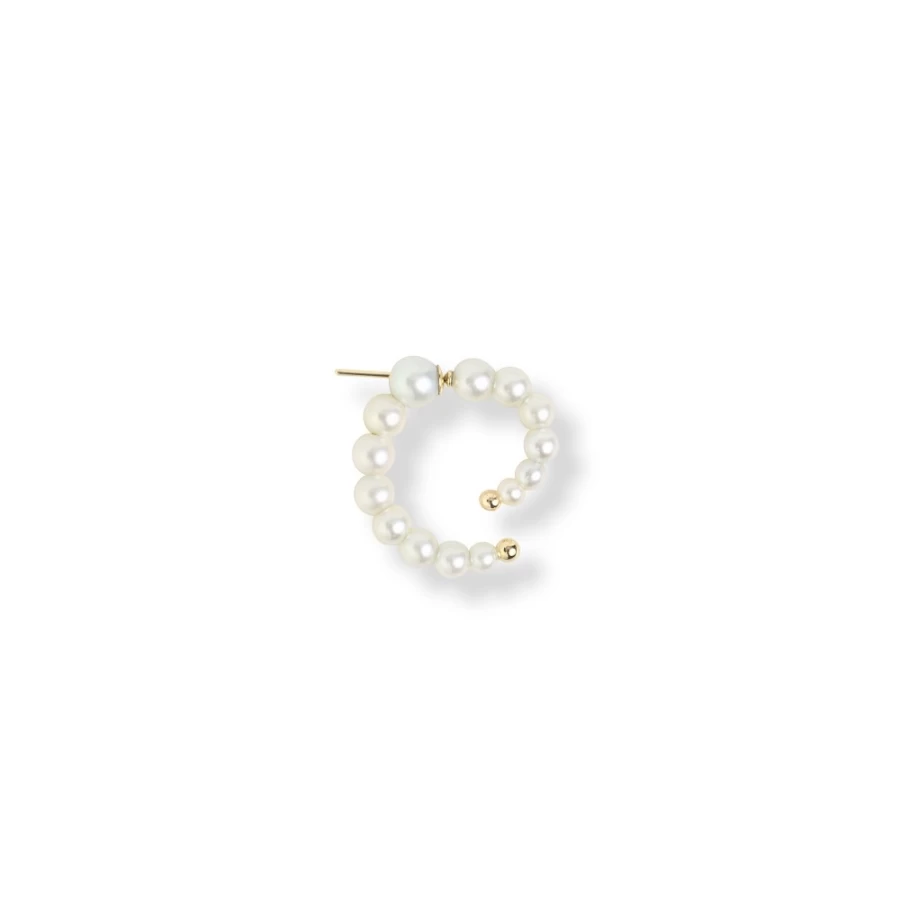 Anissa Kermiche Pearl Swirl Earrings for Women - Elegant Twist Design Pearl Studs