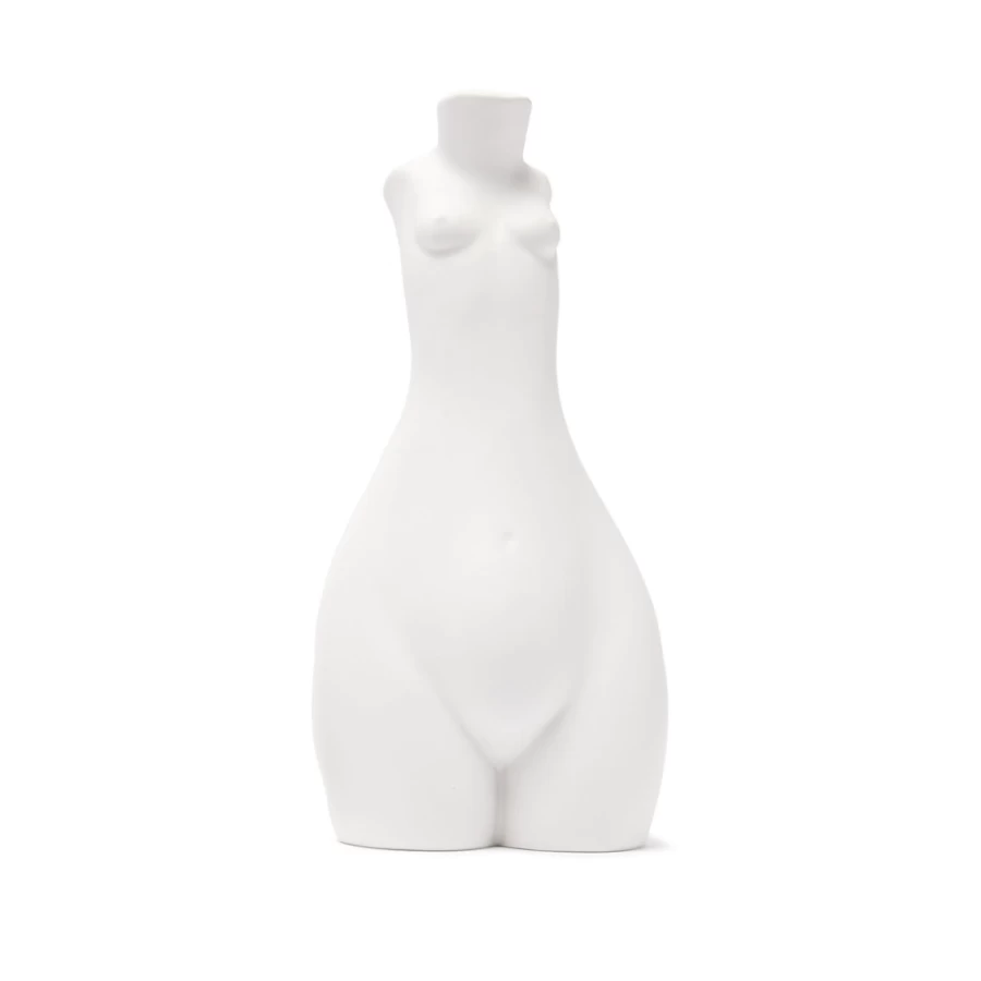 Anissa Kermiche Tit For Tat Candlestick - Tall Matte White Decorative Candle Holder