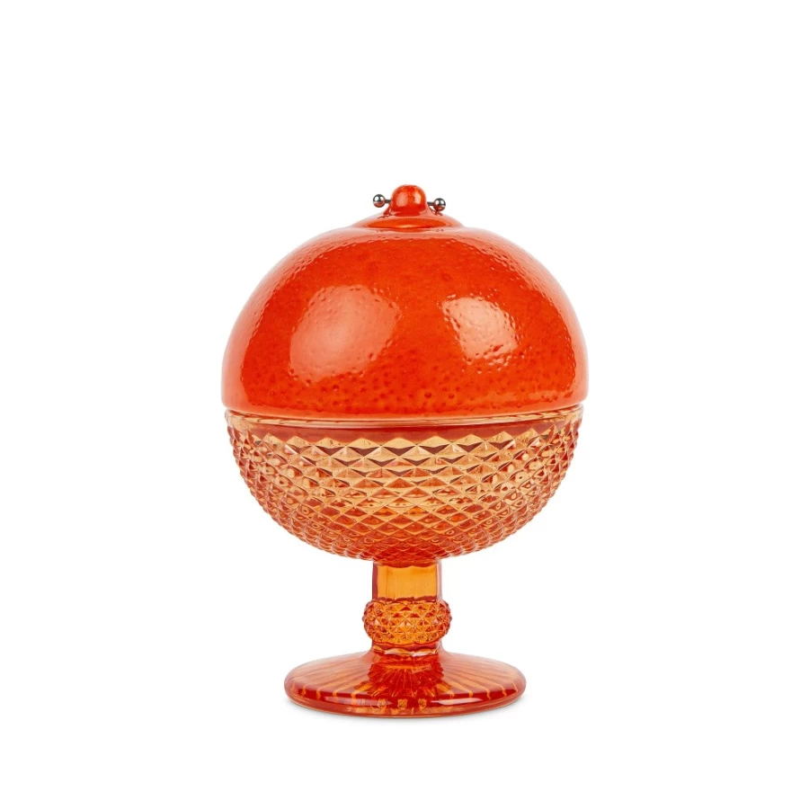Anissa Kermiche High-Shine Orange Sugar Tits Pot - Decorative Ceramic Art Piece