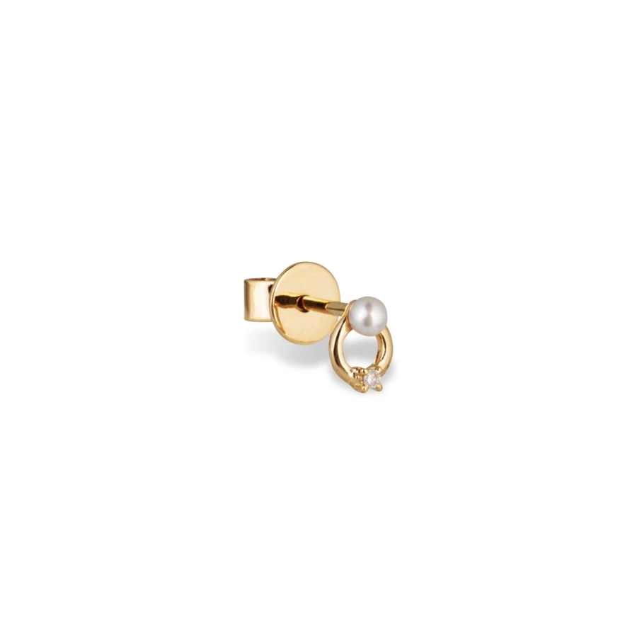 Anissa Kermiche Mini Circle Stud Earrings for Women - Gold Hoop Earrings, Minimalist Studs, Luxury Jewelry