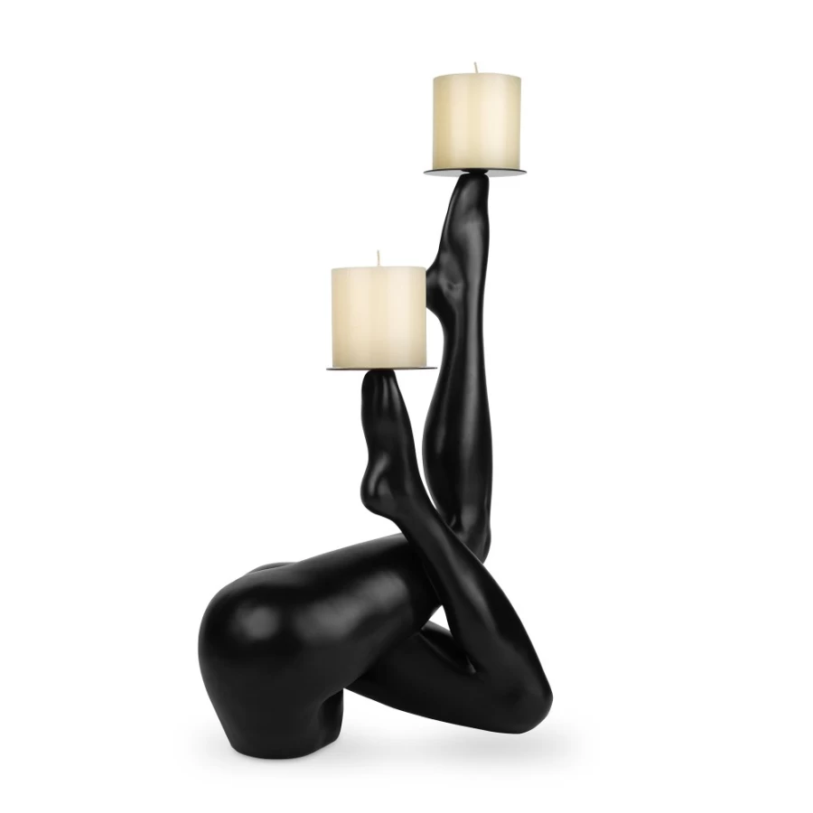 Anissa Kermiche Legs 11 Black Ceramic Vase - Handcrafted Home Decor
