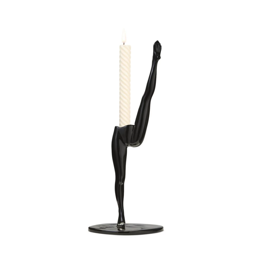 Anissa Kermiche Black Can Candlestick - Elegant Decorative Candle Holder