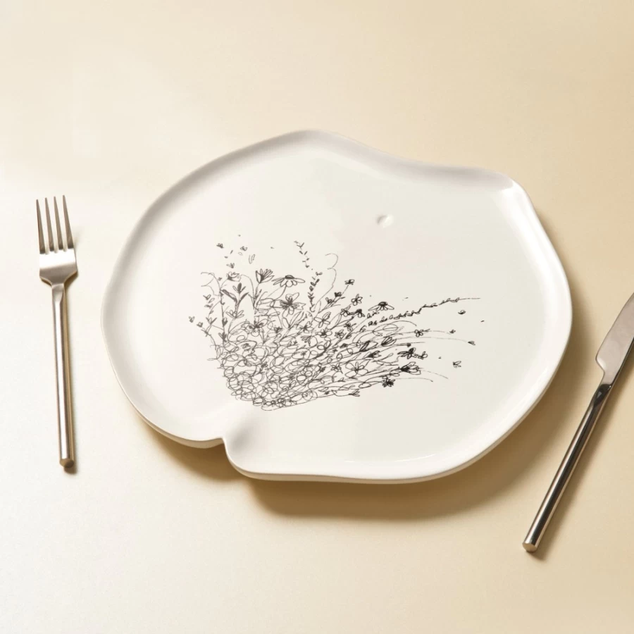 Anissa Kermiche Amuse Bush Decorative Dinner Plate - Elegant Ceramic Tableware for Stylish Dining