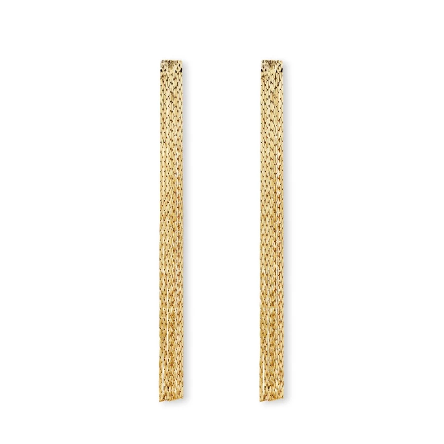 Anissa Kermiche Thin Fil D'Or Earrings for Women - Elegant Gold Minimalist Hoop Earrings